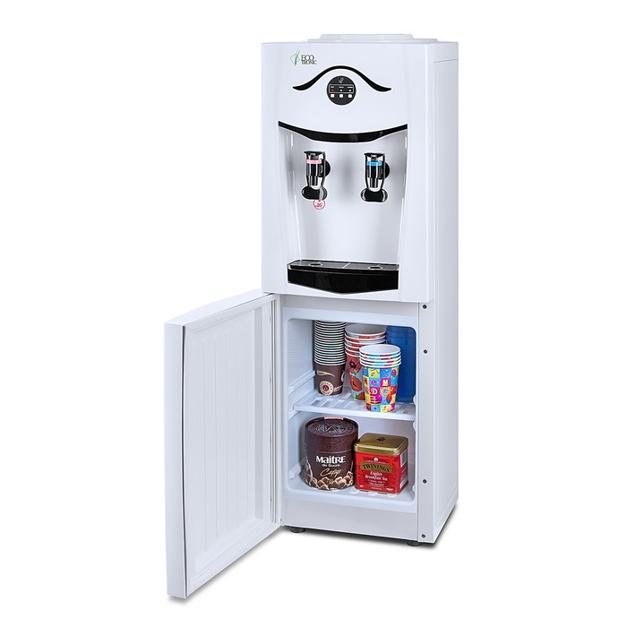 Кулер для воды с холодильником Ecotronic K21-LF, нагрев и охлаждение,500/120 Вт, бело-чёрный - фото 1884034229