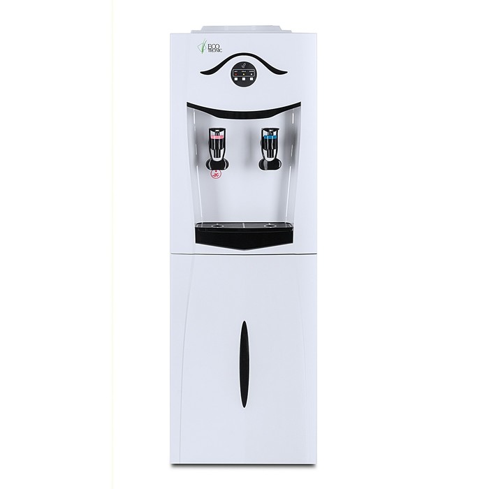 Кулер для воды с холодильником Ecotronic K21-LF, нагрев и охлаждение,500/120 Вт, бело-чёрный - фото 1884034231