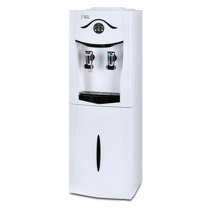 Кулер для воды с холодильником Ecotronic K21-LF, нагрев и охлаждение,500/120 Вт, бело-чёрный - фото 1884034232