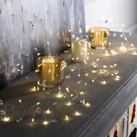 {{photo.Alt || photo.Description || 'Гирлянда «Мишура» 2 м роса с насадками «Лепестки», IP20, серебристая нить, 100 LED, свечение тёплое белое, ААх3, УЦЕНКА'}}