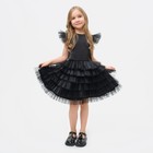 Платье для девочки с крылышками KAFTAN, размер 28 (86-92), цвет чёрный - фото 5096529