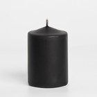 Свеча-цилиндр, 6х8,5 см, 180 г, 12 ч,  чёрный - Фото 2