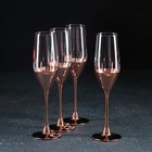Набор стеклянных бокалов для шампанского «Электрическая медь», 160 мл, 4 шт - фото 10099009