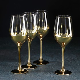 Набор бокалов для вина «Электрическое золото», 350 мл, 4 шт