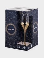 Бокалы для шампанского Luminarc «Электрическое золото», 160 мл, 4 шт., стекло, золотистые - Фото 6