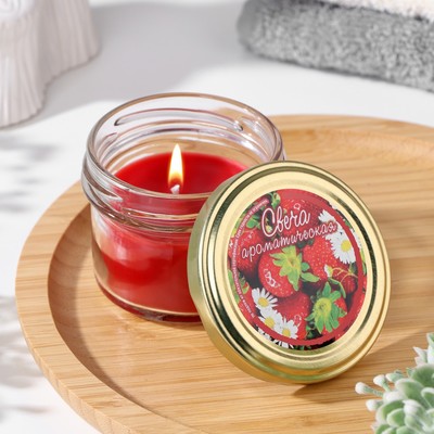 Ароматическая свеча в банке «Сладкая клубника», 6×7 см, 120 г
