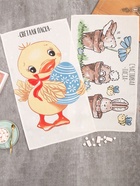 Набор полотенец кухонный Доляна «Пасхальный цыплёнок» 35×60 см - 2 шт., 100% хлопок - Фото 1