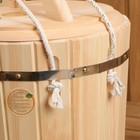 Запарник из кедра с крышкой, 15 л, нержавеющая вставка - фото 24550131