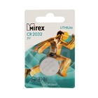 Батарейка литиевая Mirex, CR2032-1BL, 3В, блистер, 1 шт. - Фото 1