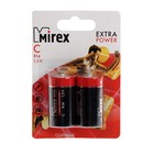Батарейка солевая Mirex, C, R14-2BL, 1.5В, блистер, 2 шт. - Фото 1