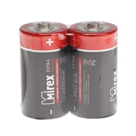 Батарейка солевая Mirex, C, R14-2S, 1.5В, спайка, 2 шт.
