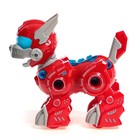 Робот собака «Роборекс» UNICON, винтовой конструктор, интерактивный: световые эффекты, 19 деталей, на батарейках, красный - фото 3883938