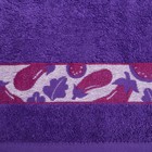 Полотенце 30х60 см, Баклажан, фиолетовый МИКС, 340 гр/м, махра, хлопок - Фото 3