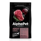 Сухой корм AlphaPet Superpremium для собак крупных пород, говядина/потрошки, 3 кг - фото 299932794