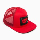 Бейсболка мужская MINAKU с нашивкой цвет красный , размер 56-58 - фото 2801722