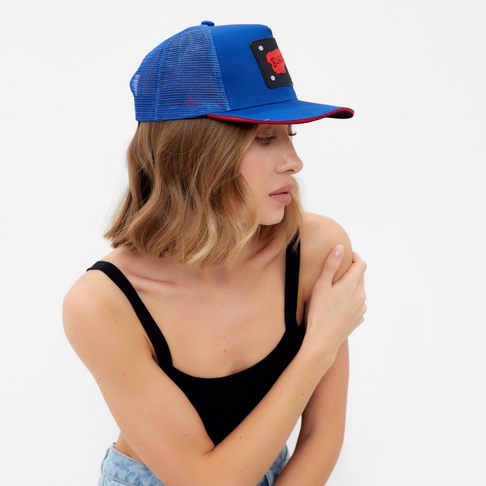 Бейсболка мужская с нашивкой MINAKU, размер 56-58, синяя - Фото 1