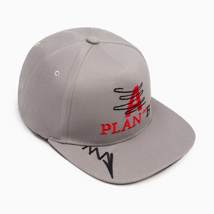 Бейсболка мужская с вышивкой MINAKU, размер 56-58, серая - Фото 1