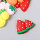 Декор для творчества резина "Фрукты, ягоды и овощи" набор 16 шт МИКС 3х2,3 см - фото 6745839