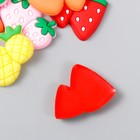 Декор для творчества резина "Фрукты, ягоды и овощи" набор 16 шт МИКС 3х2,3 см - фото 6745840