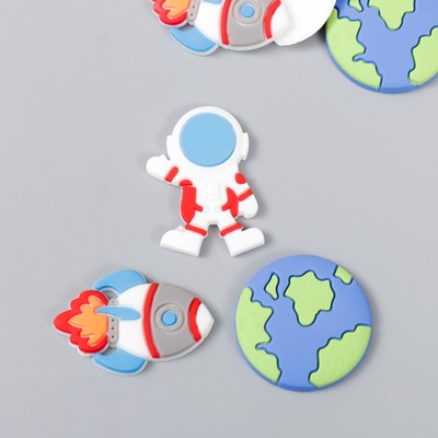 Декор для творчества резина «Космос», набор 15 шт., 3×3 см, МИКС