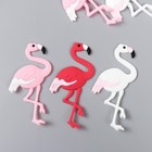 Декор для творчества резина "Фламинго" набор 6 шт МИКС 7,5х3,5 см - фото 319150631