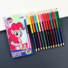 Цветные карандаши, 24 цвета, двусторонние, My Little Pony - Фото 5