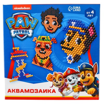 Аквамозаика «Щенячий патруль: Команда», 4 фигурки, 300 шариков