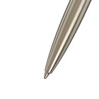 Ручка подарочная шариковая в кожзам футляре, автоматическая, корпус серебро, золото - Фото 3