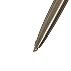 Ручка подарочная шариковая в кожзам футляре, автоматическая, корпус серебристый - фото 7292305