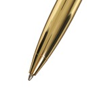 Ручка подарочная шариковая в кожзам футляре поворотная ПБ U, корпус черный/золото - фото 7797007