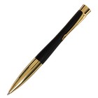 Ручка подарочная шариковая Calligrata, в кожзам футляре ПБ U,поворотная, корпус черный с золотом - фото 9496977