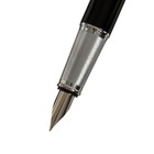 Ручки подарочные 2 штуки в кожзам футляре ПБ IM (перьевая и шариковая) черная/серебро - фото 7535717