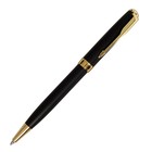 Ручка подарочная шариковая Calligrata, в кожзам футляре, ПБ S, поворотная, корпус черный/золото - Фото 2