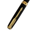 Ручка подарочная шариковая Calligrata, в кожзам футляре, ПБ S, поворотная, корпус черный/золото - Фото 4