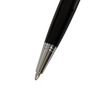 Ручка подарочная шариковая в кожзам футляре поворотная ПБ S, корпус черный/серебро - Фото 3