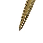 Ручка подарочная шариковая в кожзам футляре поворотная ПБ S, корпус золотистый - Фото 3
