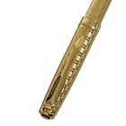 Ручка подарочная шариковая в кожзам футляре поворотная ПБ S, корпус золотистый - фото 7797019