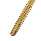 Ручка подарочная шариковая Calligrata, в кожзам футляре ПБ S, поворотная, корпус золотистый - фото 6746311