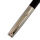 Ручка подарочная перьевая в кожзам футляре, корпус черный с серебром - фото 7797025