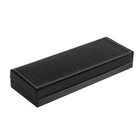 Ручка подарочная шариковая в кожзам футляре, корпус черный с золотом - фото 21899805