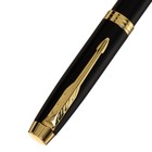 Ручка подарочная шариковая Calligrata, в кожзам футляре ПБ IM, корпус черный с золотом - фото 9508255