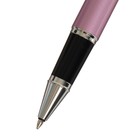 Ручка подарочная шариковая в кожзам футляре, корпус сиреневый с серебром - фото 6746363