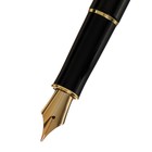 Ручка подарочная перьевая Calligrata, в кожзам футляре ПБ S, корпус черный с золотом - фото 9496994