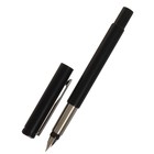 Ручка подарочная перьевая Calligrata, в кожзам футляре ПБ N, корпус черный с серебром - фото 7292309