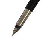 Ручка подарочная перьевая Calligrata, в кожзам футляре ПБ N, корпус черный с серебром - фото 7292310
