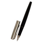 Ручка подарочная шариковая Calligrata, в кожзам футляре ПБ J, корпус черный с серебром - фото 9496999