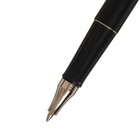 Ручка подарочная шариковая Calligrata, в кожзам футляре ПБ J, корпус черный с серебром - фото 9497000