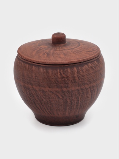 Горшок для жаркого «Гладкий», 550 мл, 10×12 см, красная глина