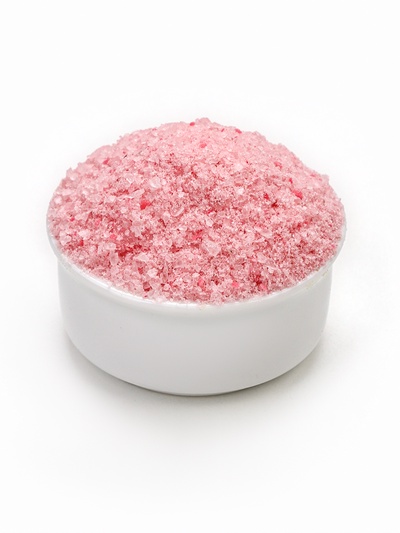 Соль для ванны с сухой пеной «Нежной, как цветок», клубника со сливками