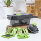 УЦЕНКА Овощерезка универсальная Доляна Chopper, ABS-пластик, металл, 35×11,5×11,5 см, цвет серый, зелёный - Фото 2